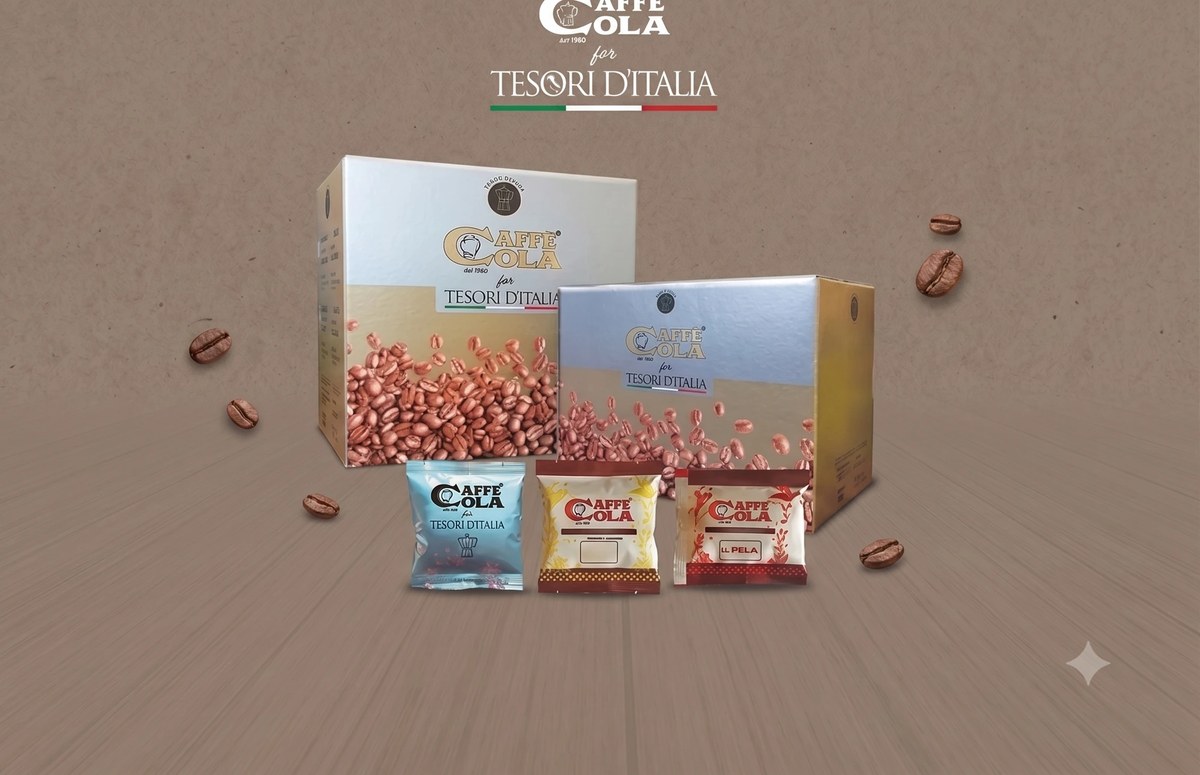 Caffè Cola for Tesori d'Italia — linea completa con box e cialde